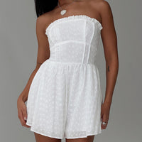 Gian Strapless Romper White