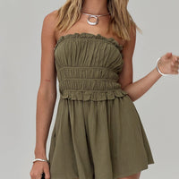 In Wonderland Romper Sage