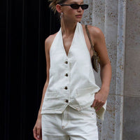 Hills Halter Top Porcelain
