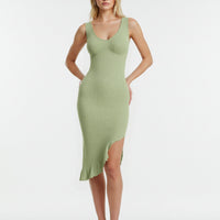 Shapewear Seamless Sleeveless Irregular Ruffled Hem Dress