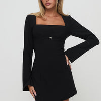 Flounce Romper Black