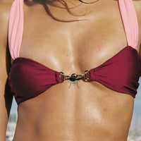 Siamese Bikini Top Red / Pink