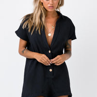 Vixen Romper Black