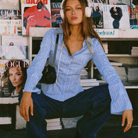 Anni Pinstripe Shirt Blue