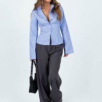 Anni Pinstripe Shirt Blue