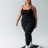 Go Getter Activewear Jumpsuit Black Curve