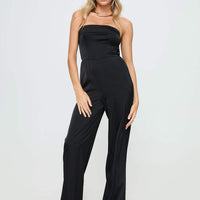 Loreno Strapless Jumpsuit Black