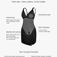 Shapewear Sculpting Side Slit Mini Dress