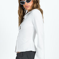 Anni Pinstripe Shirt White