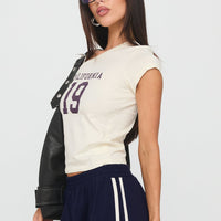 Cali Babe Cold Shoulder Top Ivory