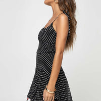 The Marko Romper Black / White Polka Dot