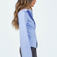 Anni Pinstripe Shirt Blue