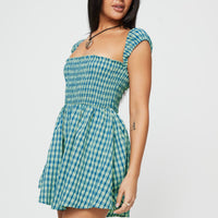 Lillis Romper Green Check