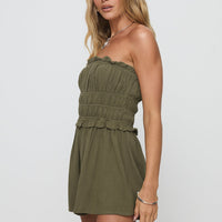 In Wonderland Romper Sage