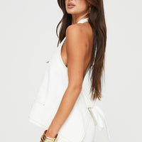 Hills Halter Top Porcelain