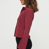 Anni Pinstripe Shirt Red