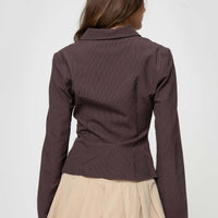 Anni Pinstripe Shirt Brown