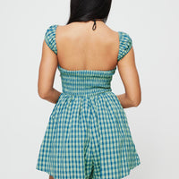 Lillis Romper Green Check