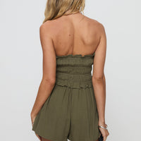 In Wonderland Romper Sage