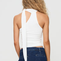 Anderstone Neck Tie Top White
