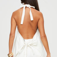 Hills Halter Top Porcelain