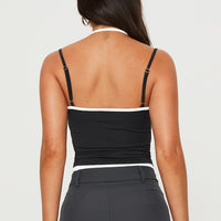 Premier Layered Tank Top Black