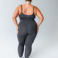 Go Getter Activewear Jumpsuit Grey Curve