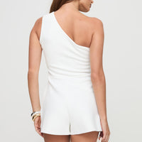 Freaya One Shoulder Romper White