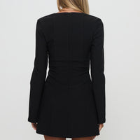 Flounce Romper Black