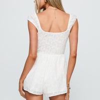 Royal Gleam Romper White