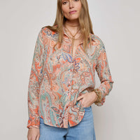 Laurent Paisley Blouse