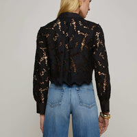 Seychelle Cropped Eyelet Blouse
