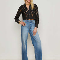 Seychelle Cropped Eyelet Blouse