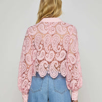 Odelia Cropped Lace Blouse