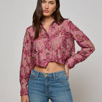 Akemi Cropped Eyelet Blouse
