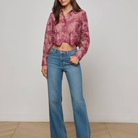 Akemi Cropped Eyelet Blouse