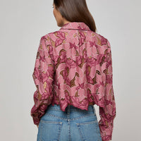 Akemi Cropped Eyelet Blouse