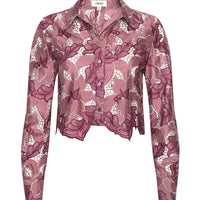 Akemi Cropped Eyelet Blouse