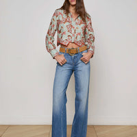 Akemi Cropped Eyelet Blouse