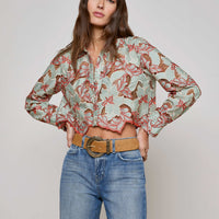Akemi Cropped Eyelet Blouse