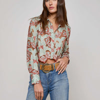 Akemi Cropped Eyelet Blouse