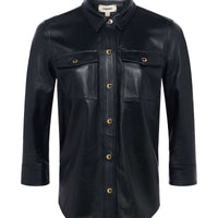 Avina Leather Shirt