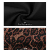 Shapewear Leopard Sculpting Side Slit Mini Dress