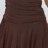 Minxie Strapless Romper Brown