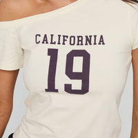 Cali Babe Cold Shoulder Top Ivory