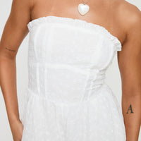 Gian Strapless Romper White