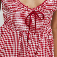 Wescott Gingham Playsuit Red / White