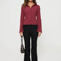 Anni Pinstripe Shirt Red
