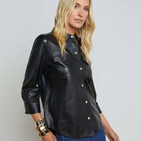 Avina Leather Shirt