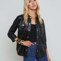 Avina Leather Shirt